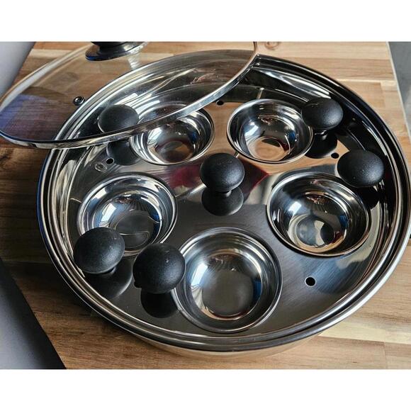 Norpro Stainless Steel 10.25" Egg Poacher & Skillet Set (#669) - 6 Cup - Picture 12 of 14